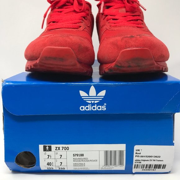 Adidas Originals ZX 700 Trainers S79188 Red/Red/Red - Picture 2 of 6